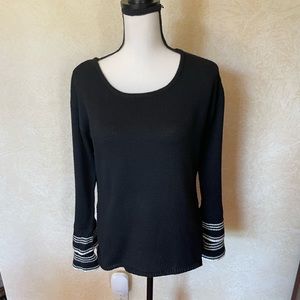 Aqua sweater w bell sleeve